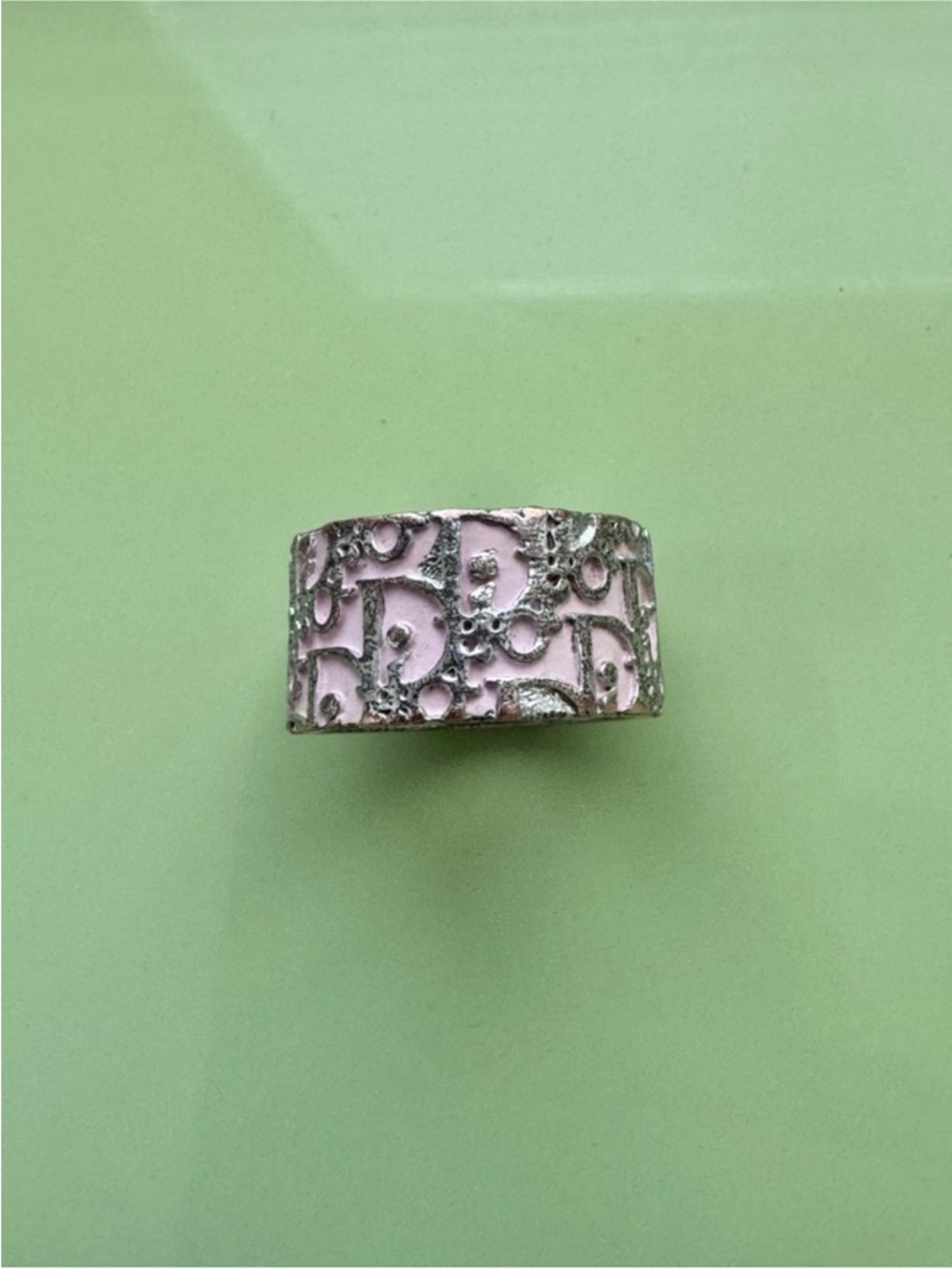 Dior Pink and Silver Trotter Band Ring size 6 w/COA - Picture 12 of 15